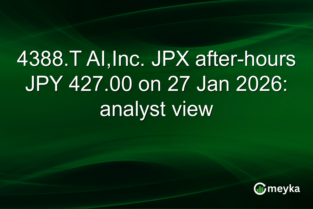 4388.T AI,Inc. JPX after-hours JPY 427.00 on 27 Jan 2026: analyst view