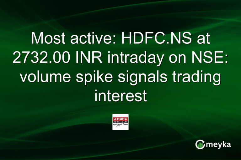Most active: HDFC.NS at 2732.00 INR intraday on NSE: volume spike signals trading interest