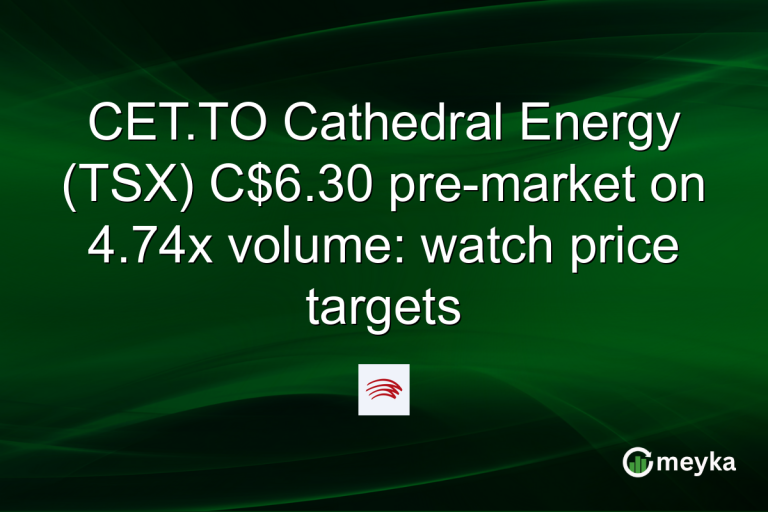 CET.TO Cathedral Energy (TSX) C$6.30 pre-market on 4.74x volume: watch price targets