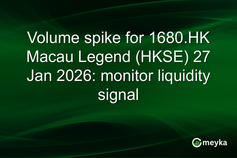 Volume spike for 1680.HK Macau Legend (HKSE) 27 Jan 2026: monitor liquidity signal