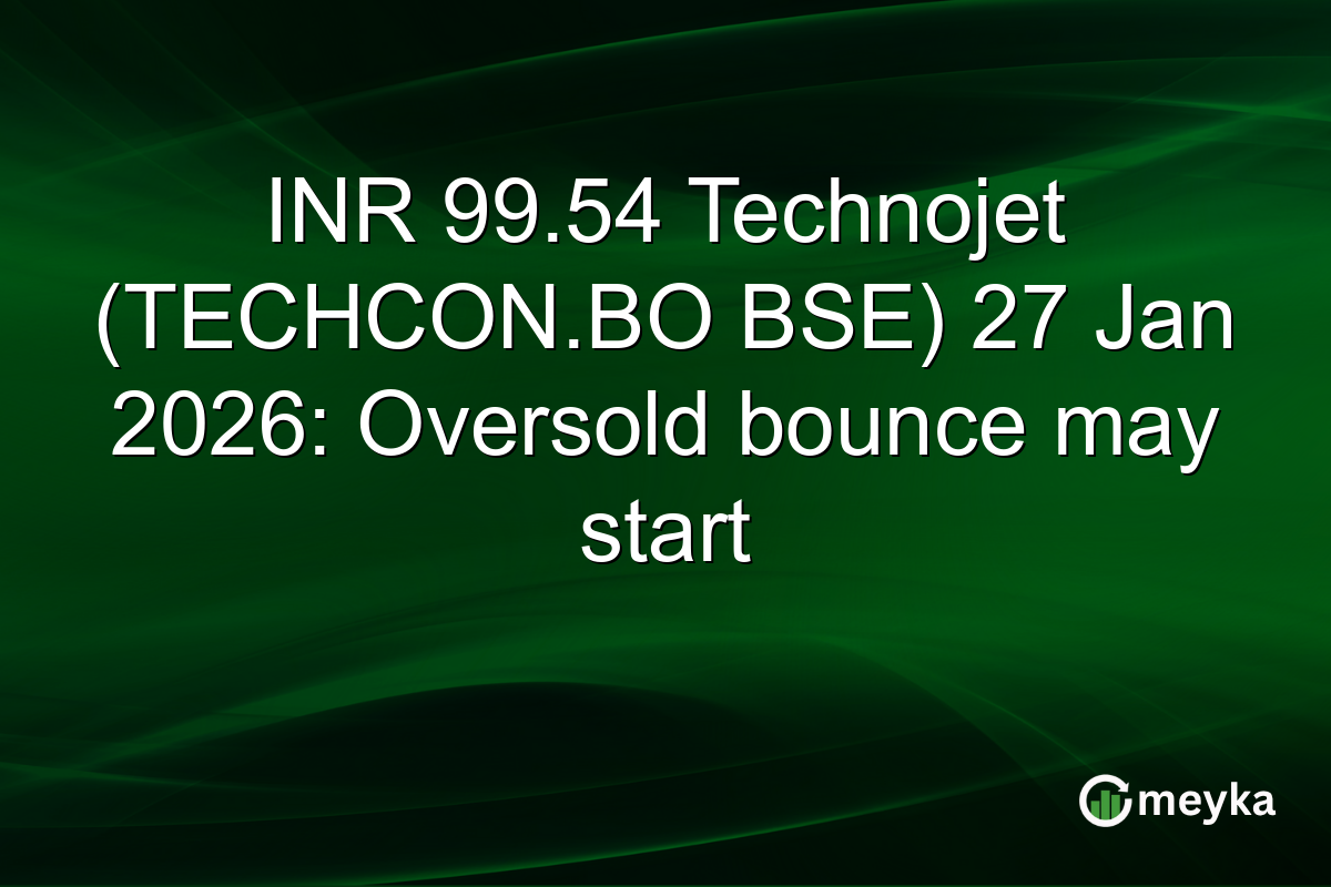 INR 99.54 Technojet (TECHCON.BO BSE) 27 Jan 2026: Oversold bounce may start