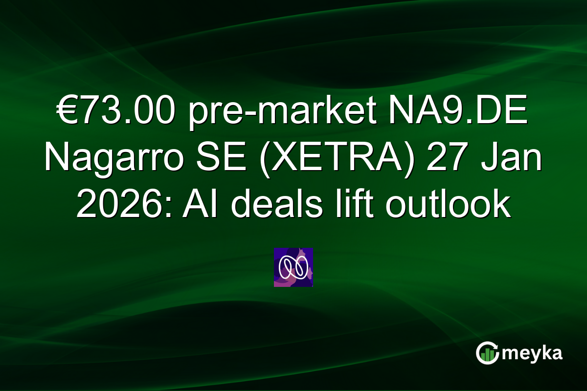 €73.00 pre-market NA9.DE Nagarro SE (XETRA) 27 Jan 2026: AI deals lift outlook