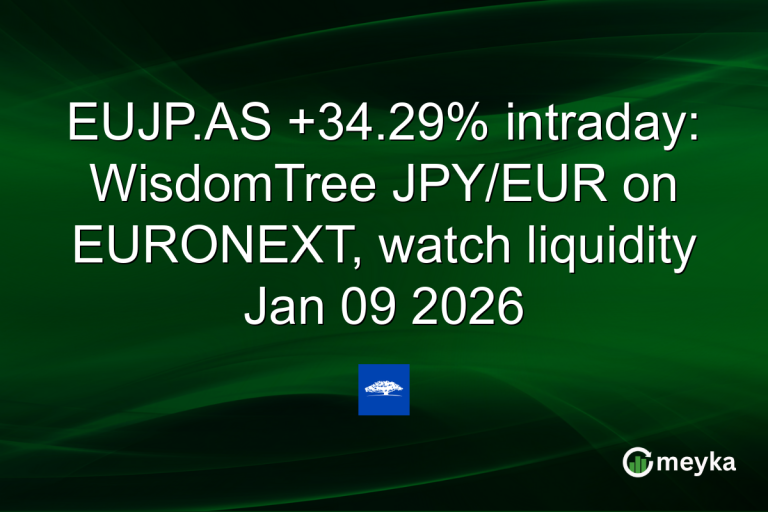 EUJP.AS +34.29% intraday: WisdomTree JPY/EUR on EURONEXT, watch liquidity Jan 09 2026