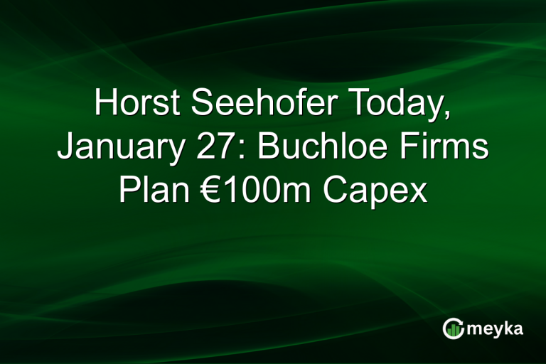 Horst Seehofer Today, January 27: Buchloe Firms Plan €100m Capex