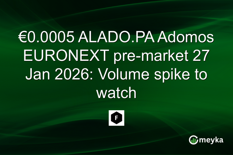 €0.0005 ALADO.PA Adomos EURONEXT pre-market 27 Jan 2026: Volume spike to watch