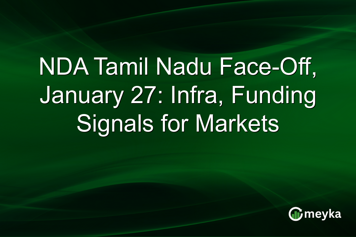 NDA Tamil Nadu Face-Off, January 27: Infra, Funding Signals for Markets