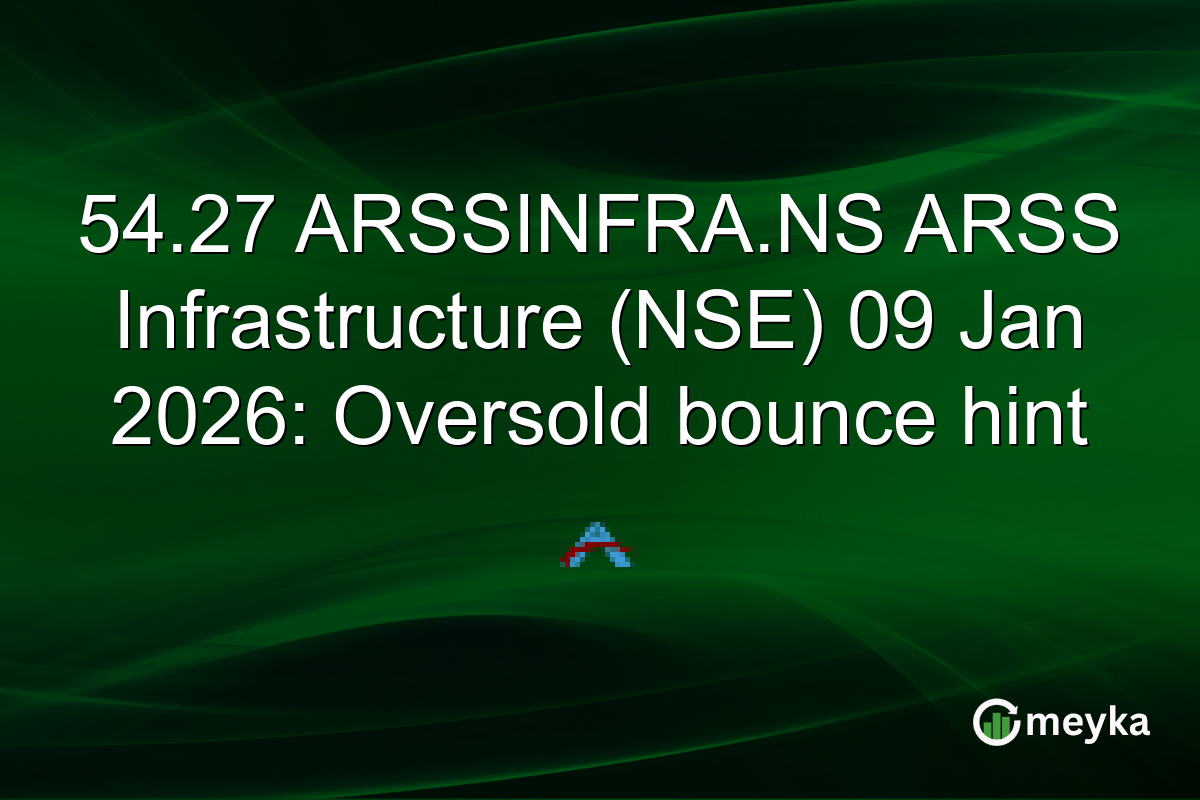 54.27 ARSSINFRA.NS ARSS Infrastructure (NSE) 09 Jan 2026: Oversold bounce hint