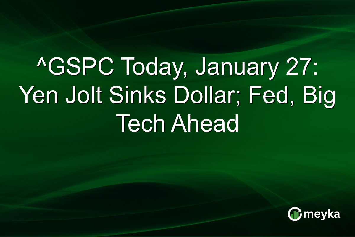 ^GSPC Today, January 27: Yen Jolt Sinks Dollar; Fed, Big Tech Ahead