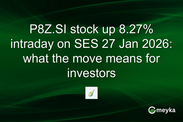 P8Z.SI stock up 8.27% intraday on SES 27 Jan 2026: what the move means for investors