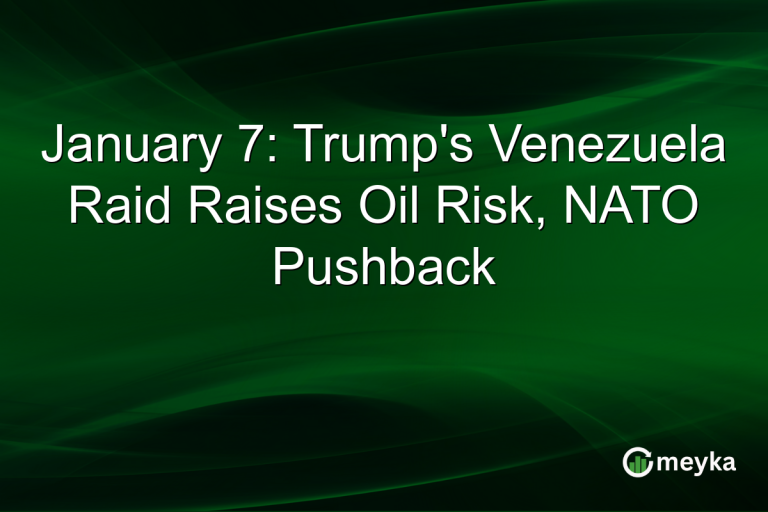January 7: Trump's Venezuela Raid Raises Oil Risk, NATO Pushback