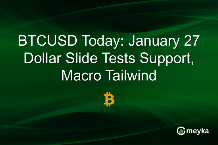 BTCUSD Today: January 27 Dollar Slide Tests Support, Macro Tailwind