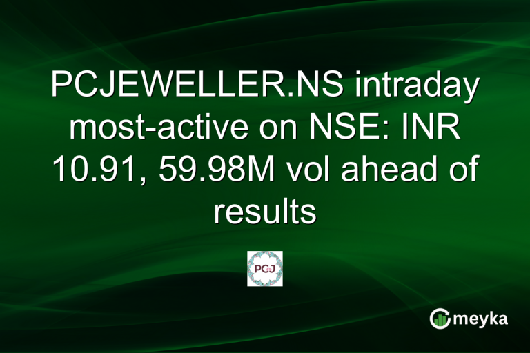 PCJEWELLER.NS intraday most-active on NSE: INR 10.91, 59.98M vol ahead of results