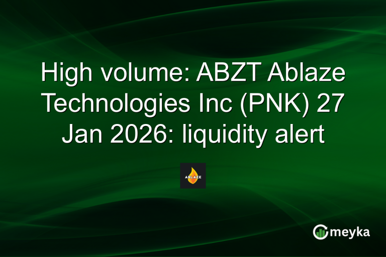 High volume: ABZT Ablaze Technologies Inc (PNK) 27 Jan 2026: liquidity alert