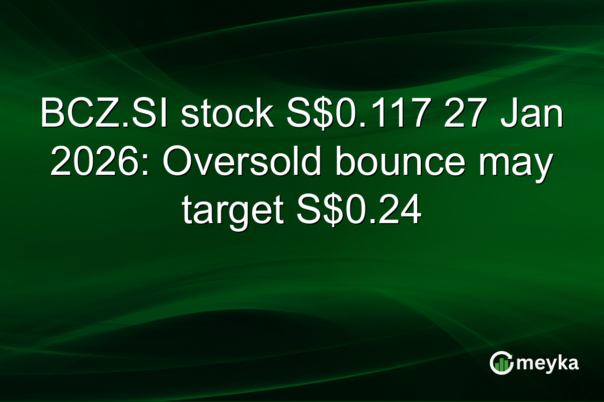 BCZ.SI stock S$0.117 27 Jan 2026: Oversold bounce may target S$0.24