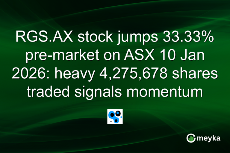RGS.AX stock jumps 33.33% pre-market on ASX 10 Jan 2026: heavy 4,275,678 shares traded signals momentum