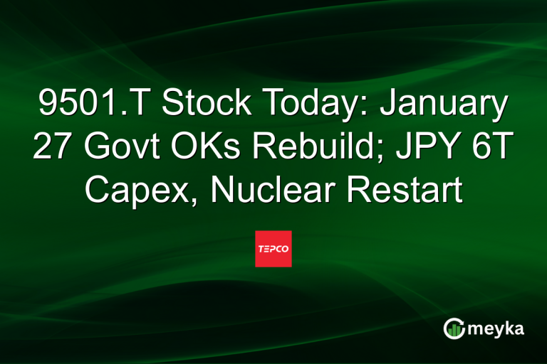 9501.T Stock Today: January 27 Govt OKs Rebuild; JPY 6T Capex, Nuclear Restart