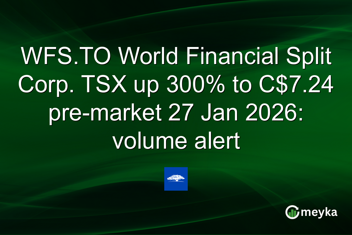 WFS.TO World Financial Split Corp. TSX up 300% to C$7.24 pre-market 27 Jan 2026: volume alert
