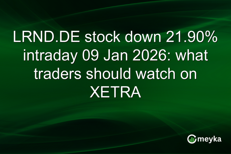 LRND.DE stock down 21.90% intraday 09 Jan 2026: what traders should watch on XETRA