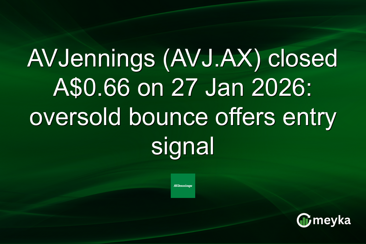 AVJennings (AVJ.AX) closed A$0.66 on 27 Jan 2026: oversold bounce offers entry signal