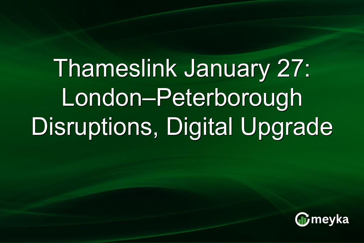 Thameslink January 27: London–Peterborough Disruptions, Digital Upgrade