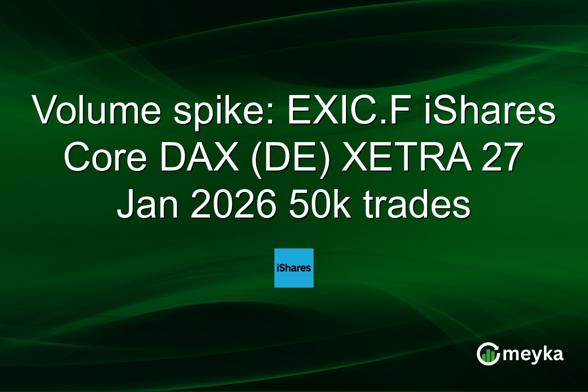 Volume spike: EXIC.F iShares Core DAX (DE) XETRA 27 Jan 2026 50k trades
