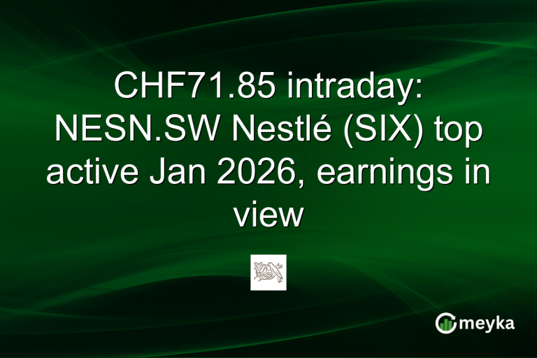 CHF71.85 intraday: NESN.SW Nestlé (SIX) top active Jan 2026, earnings in view
