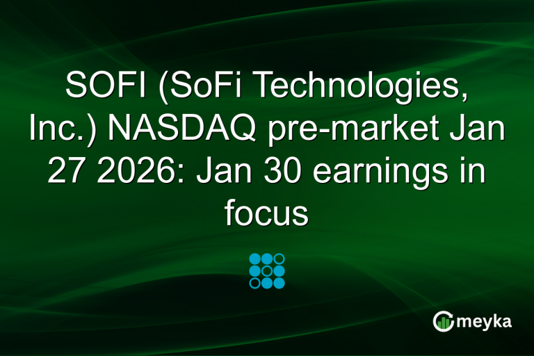 SOFI (SoFi Technologies, Inc.) NASDAQ pre-market Jan 27 2026: Jan 30 earnings in focus