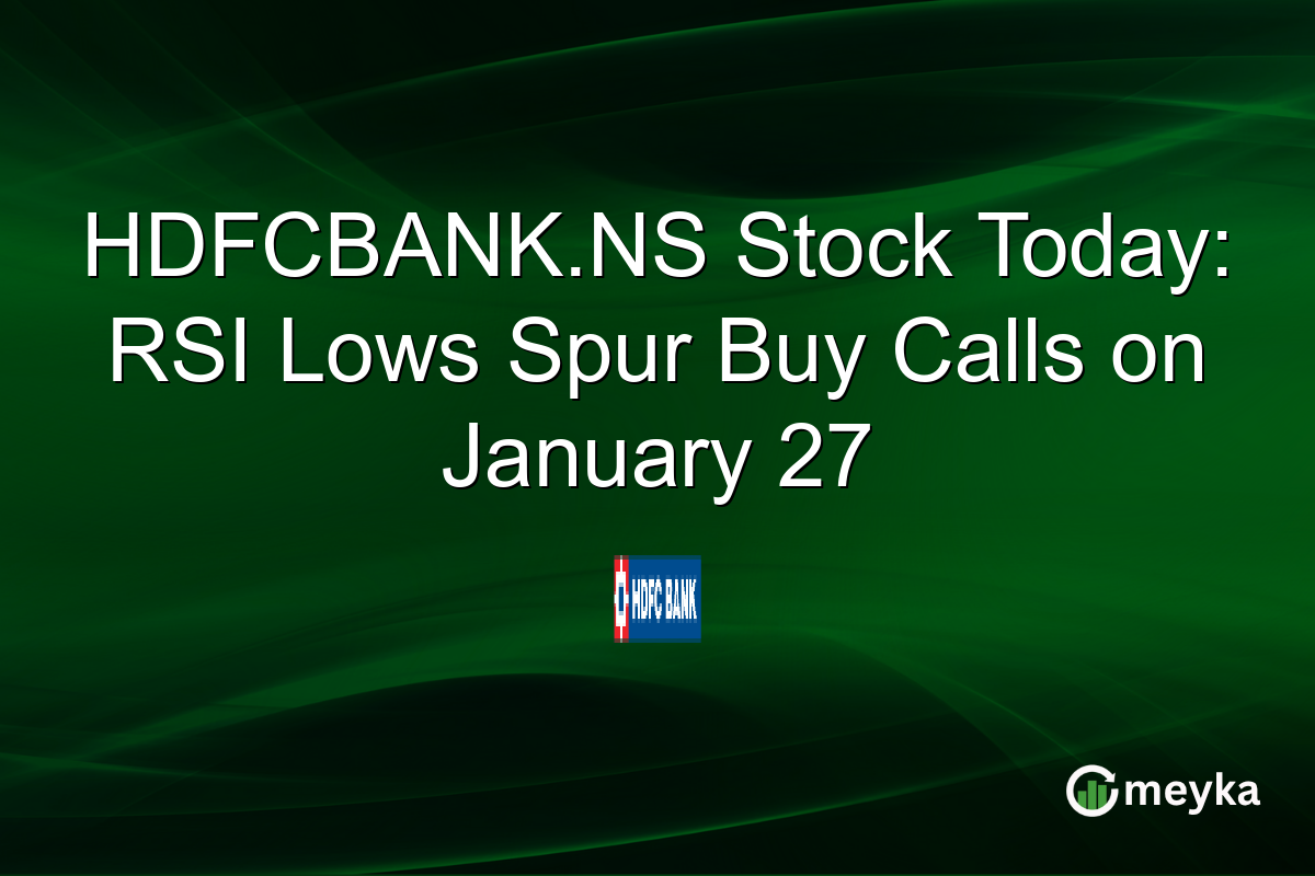 HDFCBANK.NS Stock Today: RSI Lows Spur Buy Calls on January 27