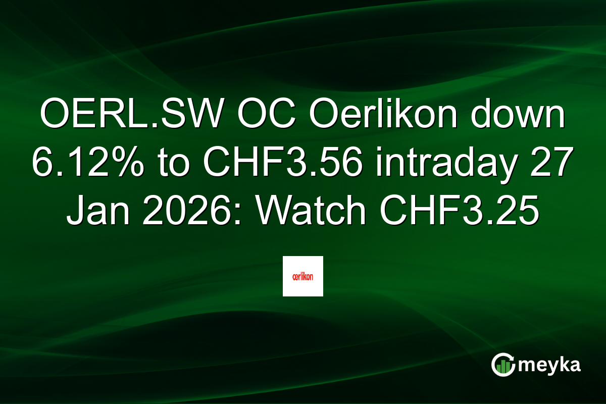 OERL.SW OC Oerlikon down 6.12% to CHF3.56 intraday 27 Jan 2026: Watch CHF3.25