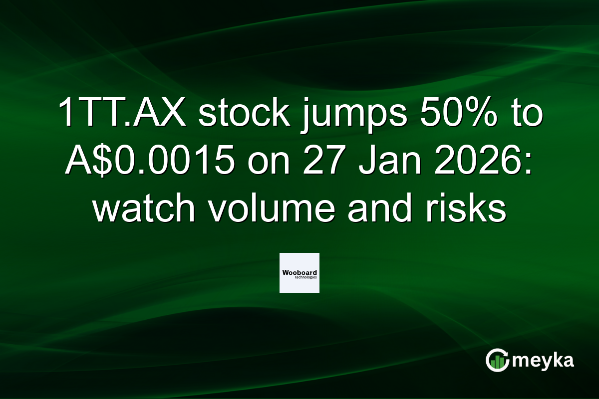 1TT.AX stock jumps 50% to A$0.0015 on 27 Jan 2026: watch volume and risks