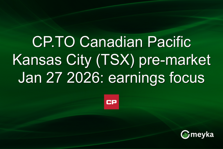 CP.TO Canadian Pacific Kansas City (TSX) pre-market Jan 27 2026: earnings focus
