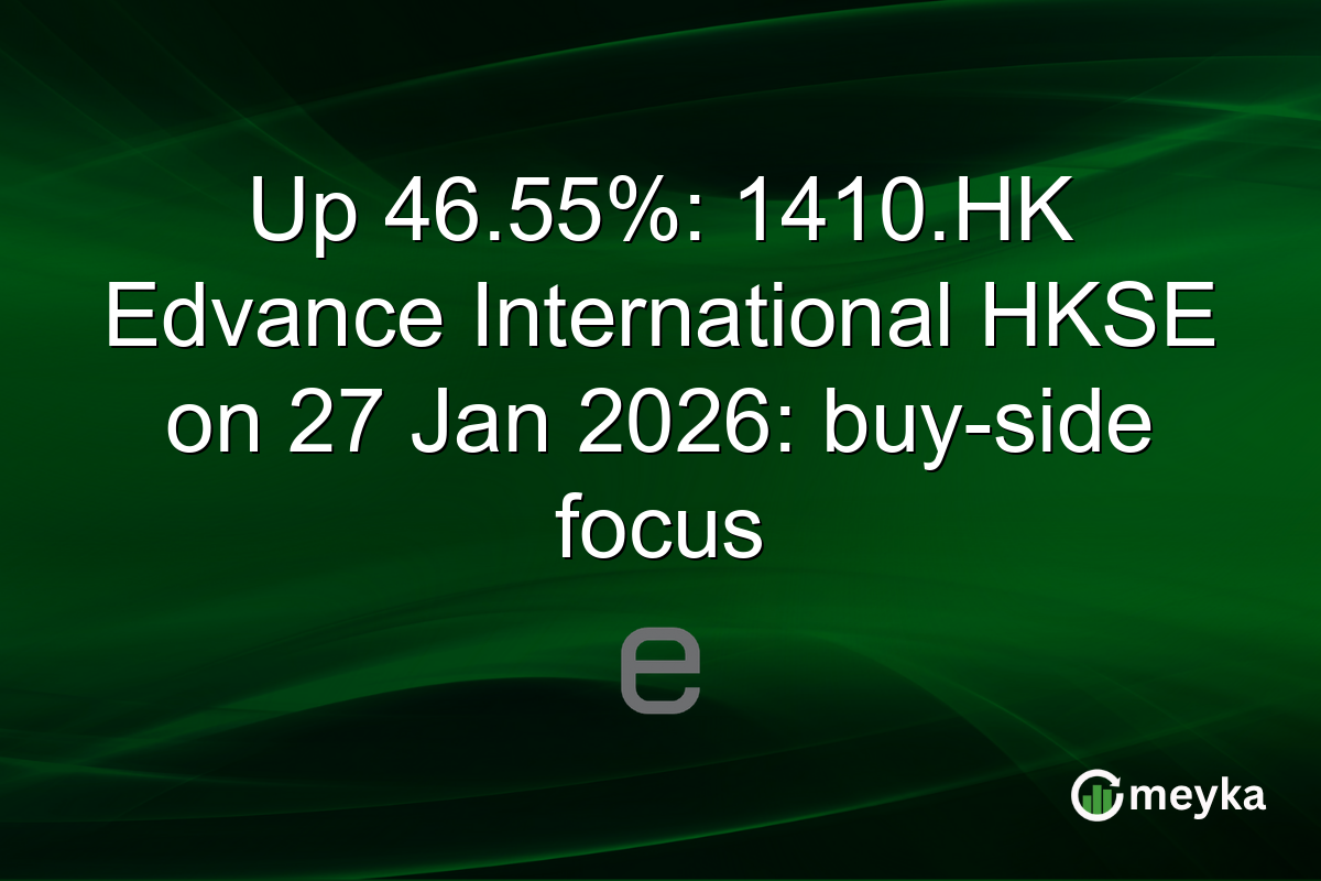 Up 46.55%: 1410.HK Edvance International HKSE on 27 Jan 2026: buy-side focus
