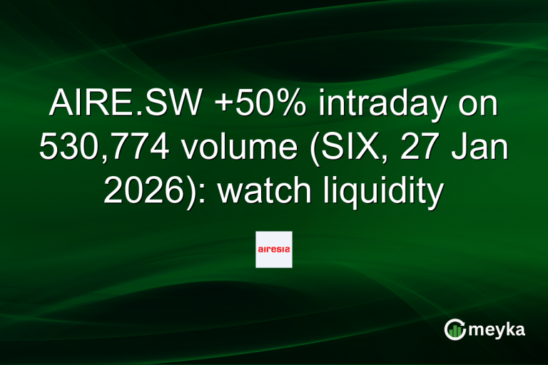 AIRE.SW +50% intraday on 530,774 volume (SIX, 27 Jan 2026): watch liquidity
