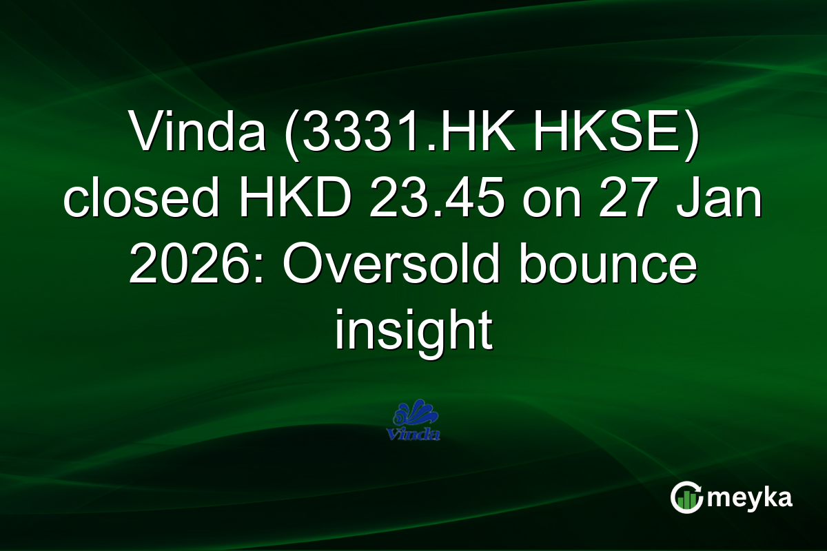 Vinda (3331.HK HKSE) closed HKD 23.45 on 27 Jan 2026: Oversold bounce insight