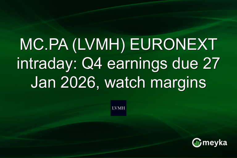 MC.PA (LVMH) EURONEXT intraday: Q4 earnings due 27 Jan 2026, watch margins