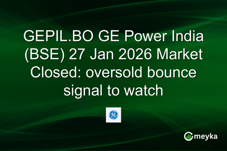 GEPIL.BO GE Power India (BSE) 27 Jan 2026 Market Closed: oversold bounce signal to watch