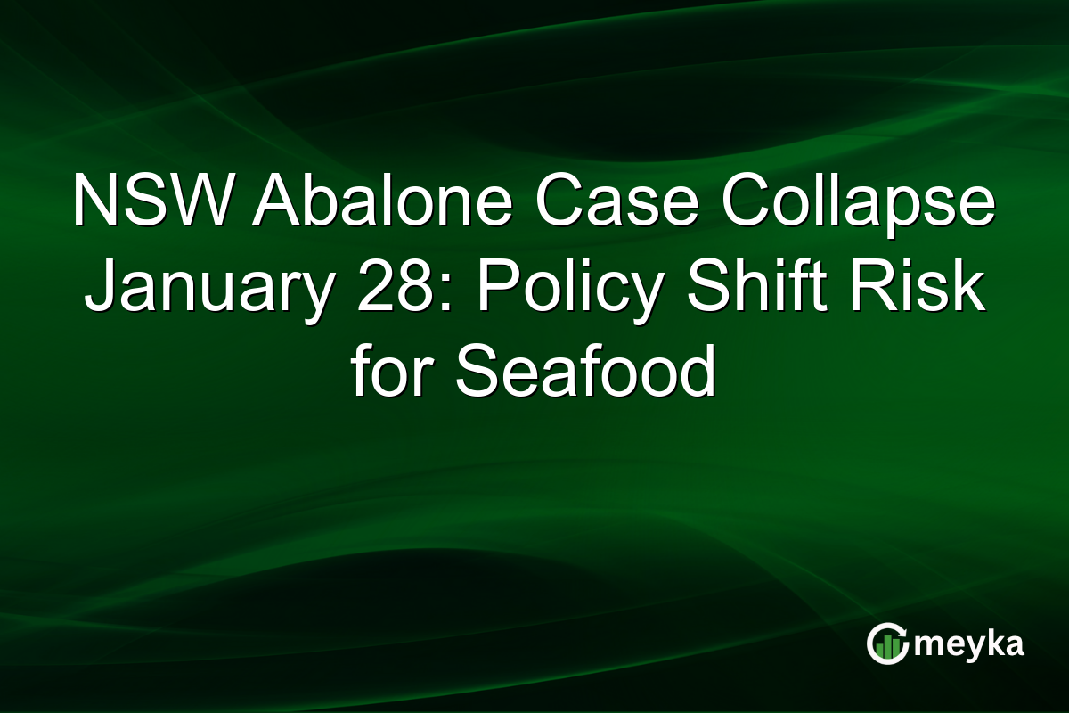 NSW Abalone Case Collapse January 28: Policy Shift Risk for Seafood