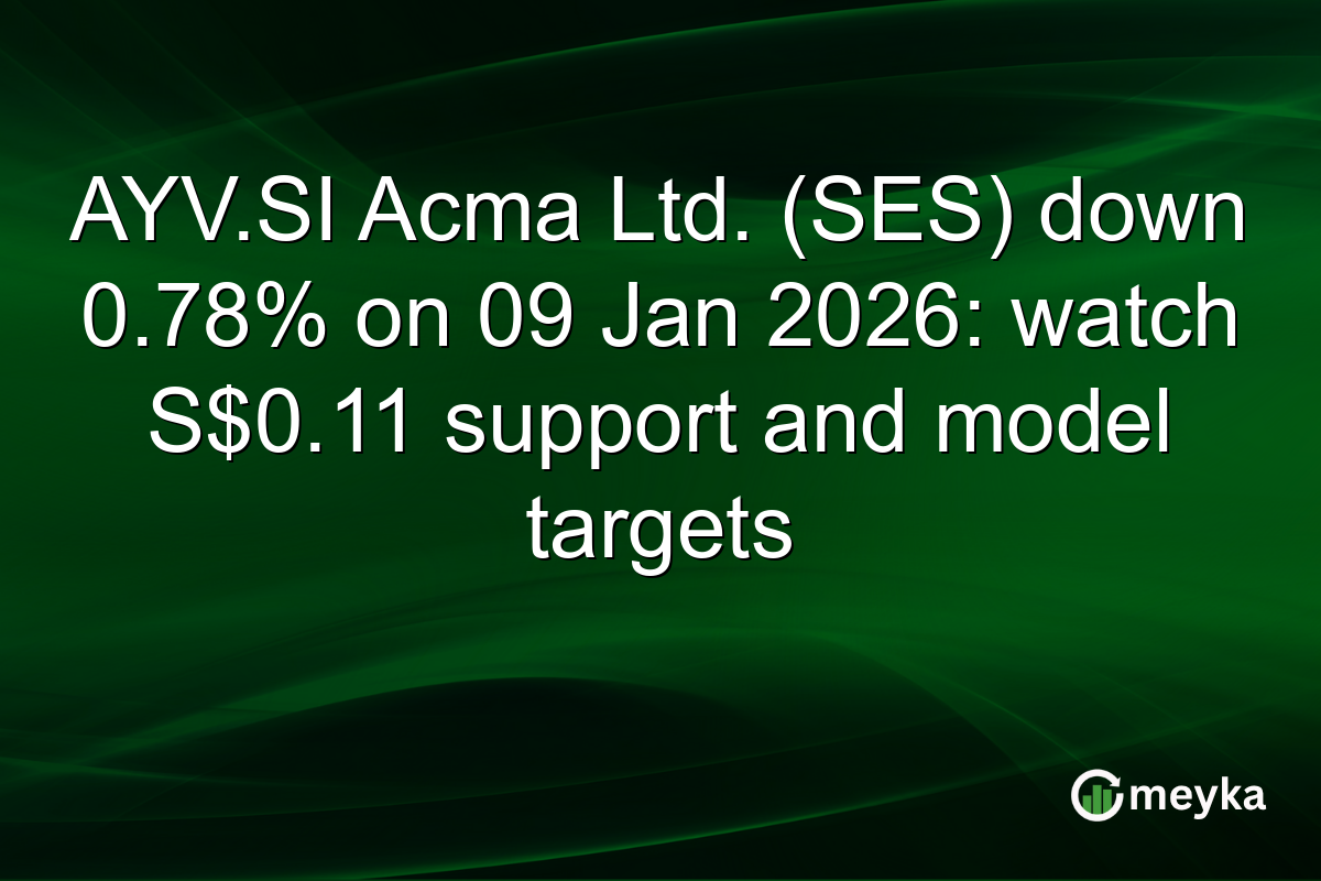 AYV.SI Acma Ltd. (SES) down 0.78% on 09 Jan 2026: watch S$0.11 support and model targets