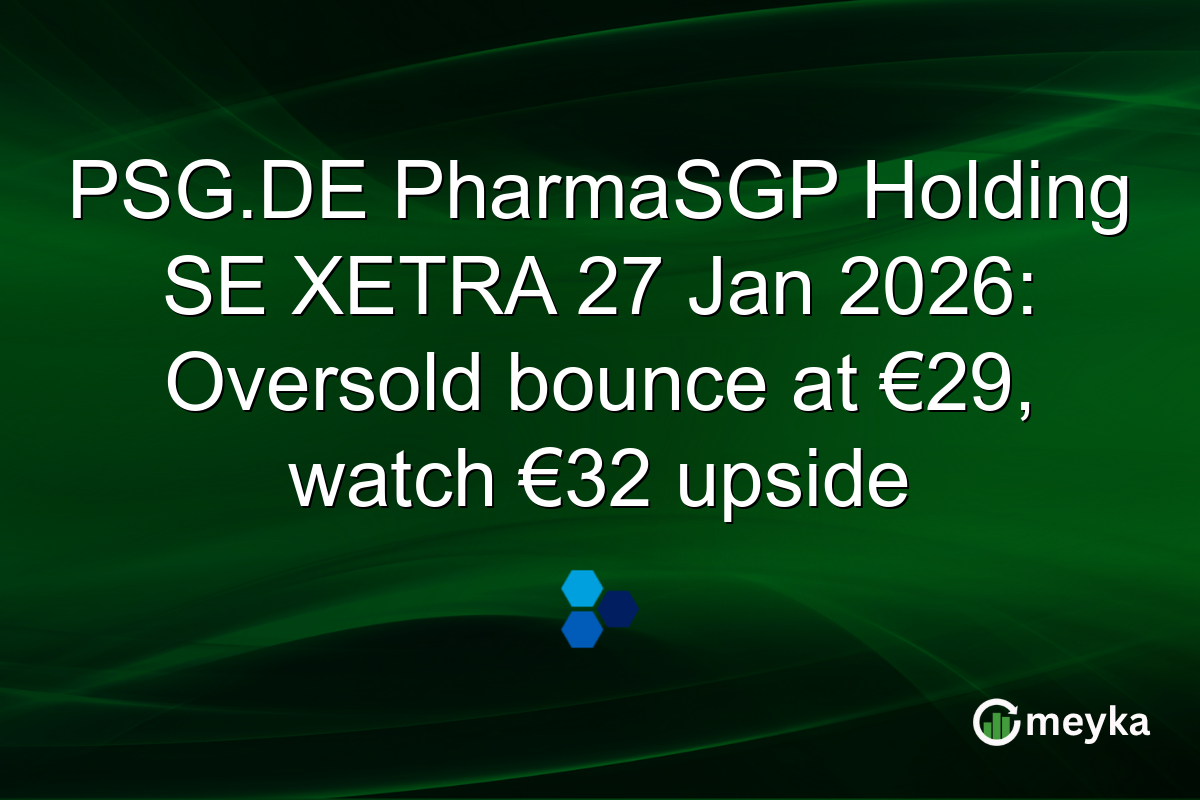 PSG.DE PharmaSGP Holding SE XETRA 27 Jan 2026: Oversold bounce at €29, watch €32 upside