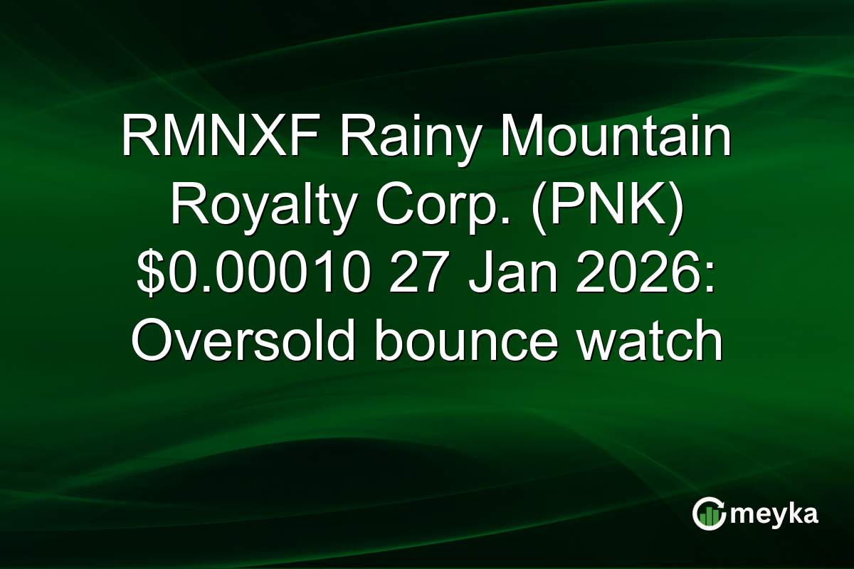 RMNXF Rainy Mountain Royalty Corp. (PNK) $0.00010 27 Jan 2026: Oversold bounce watch