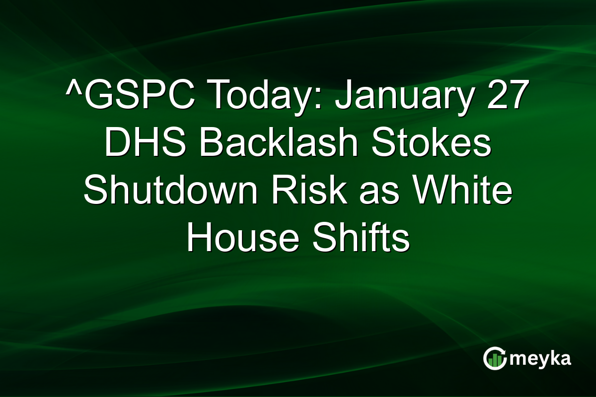 ^GSPC Today: January 27 DHS Backlash Stokes Shutdown Risk as White House Shifts
