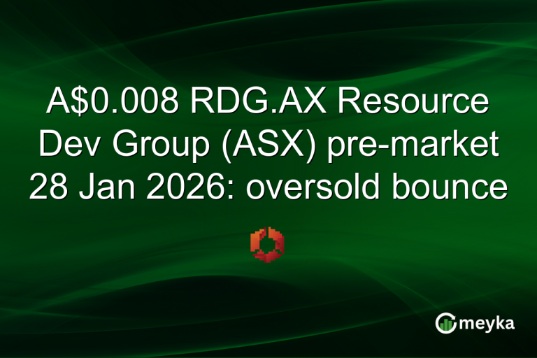 A$0.008 RDG.AX Resource Dev Group (ASX) pre-market 28 Jan 2026: oversold bounce