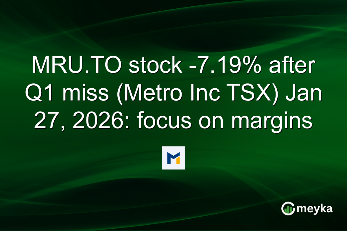 MRU.TO stock -7.19% after Q1 miss (Metro Inc TSX) Jan 27, 2026: focus on margins