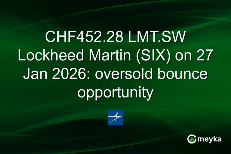 CHF452.28 LMT.SW Lockheed Martin (SIX) on 27 Jan 2026: oversold bounce opportunity