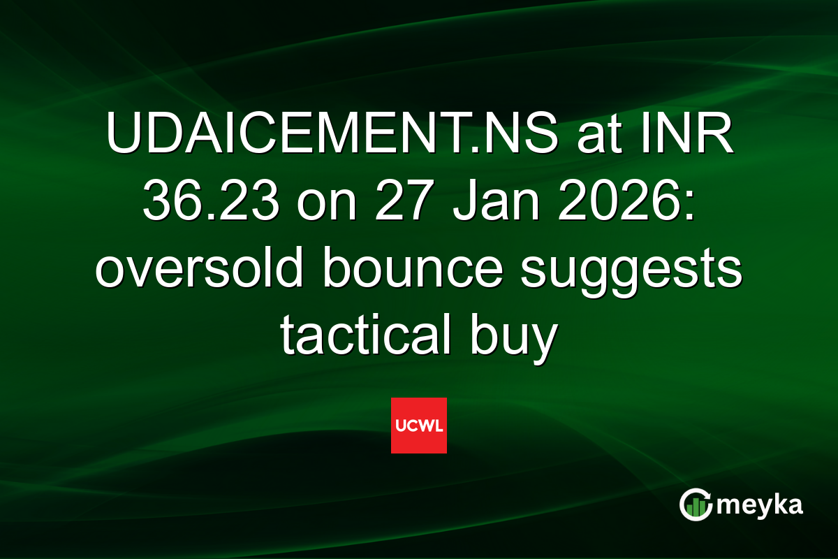 UDAICEMENT.NS at INR 36.23 on 27 Jan 2026: oversold bounce suggests tactical buy