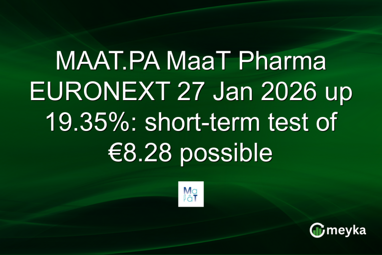 MAAT.PA MaaT Pharma EURONEXT 27 Jan 2026 up 19.35%: short-term test of €8.28 possible