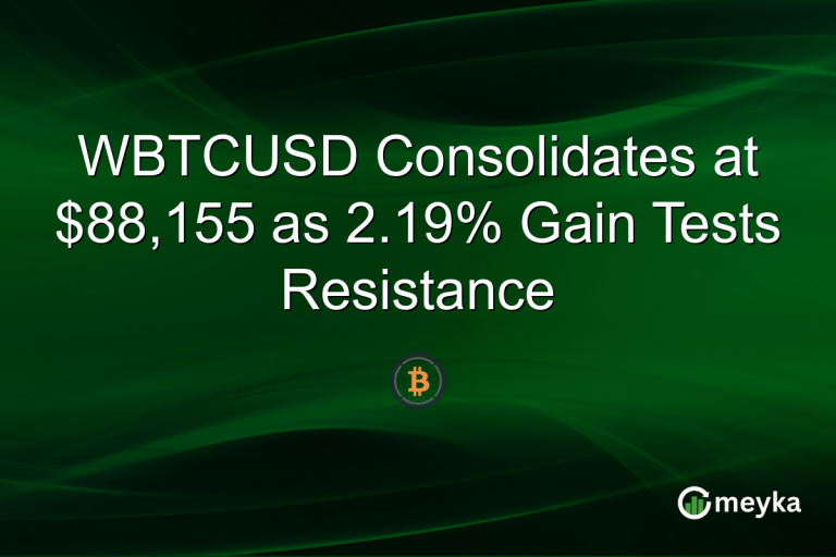 WBTCUSD Consolidates at $88,155 as 2.19% Gain Tests Resistance