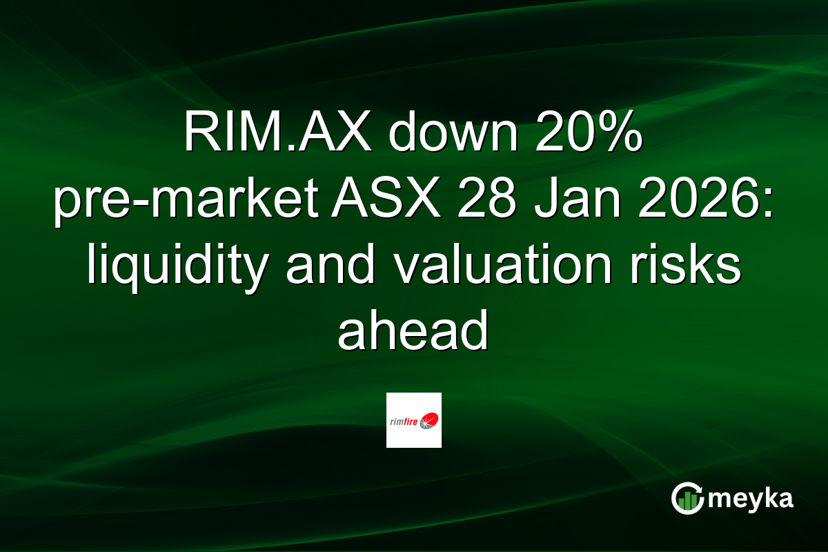 RIM.AX down 20% pre-market ASX 28 Jan 2026: liquidity and valuation risks ahead