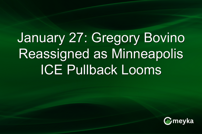 January 27: Gregory Bovino Reassigned as Minneapolis ICE Pullback Looms