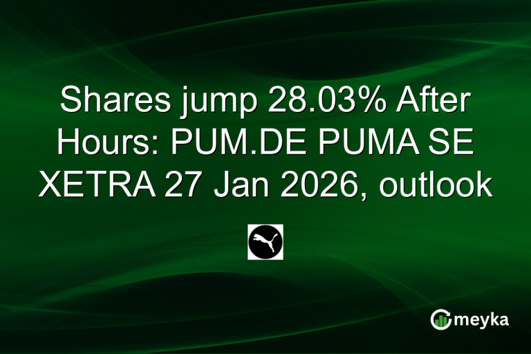 Shares jump 28.03% After Hours: PUM.DE PUMA SE XETRA 27 Jan 2026, outlook
